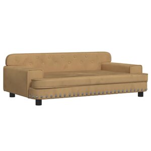 vidaXL Canapé pour enfants marron 90x53x30 cm velours