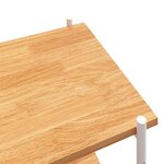 vidaXL Étagère à 3 niveaux Blanc et chêne 80x40x130 cm