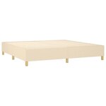 vidaXL Sommier à lattes de lit et matelas et LED Crème 200x200cm Tissu