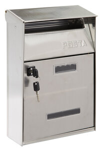 Boîte aux Lettres en Acier Inoxydable Up D-2010 Fenêtres Transparentes Inox