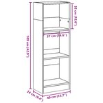 vidaXL Bibliothèque blanc brillant 40x24x109 cm bois d'ingénierie