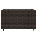 vidaXL Salon de jardin 3 Pièces avec coussins marron résine tressée