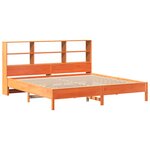 vidaXL Lit bibliothèque sans matelas cire marron 200x200 cm pin massif