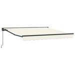 vidaXL Auvent Rétractable Crème 350x250 cm tissu