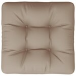 vidaXL Coussin de palette taupe 60x60x12 cm tissu