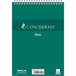 Bloc sténo spiralé 14 8 x 21 cm 180 pages 60g uni blanc x 10 CONQUÉRANT