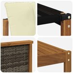 vidaXL Ensemble de canapés d'extérieur 8 pc Naturel et Crème