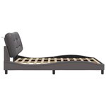 vidaXL Cadre de lit avec LED sans matelas gris 160x200 cm