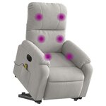vidaXL Fauteuil inclinable de massage électrique gris clair