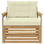 vidaXL Canapé d’extérieur Polyester Blanc et crème