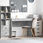 vidaXL Bureau Gris béton 100 x 40 x 76 cm Bois d'ingénierie