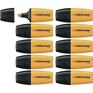 Surligneur BOSS MINI Pointe biseautée Orange x 10 STABILO