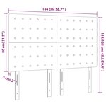 vidaXL Tête de lit blanche 144 x 5 x 118/128 cm similicuir