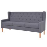 Ensemble de canapés 2 Pièces tissu gris