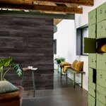 WallArt Planches d'aspect de bois Noir charbon