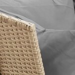 vidaXL Canapé de jardin avec coussins beige résine tressée