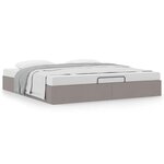 VidaXL Cadre de lit ottoman sans matelas taupe 200x200 cm tissu