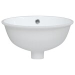vidaXL Évier de salle de bain blanc 33x29x16 5 cm ovale céramique
