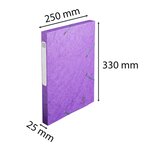 Boite de classement Cartobox Dos 25mm Carte lustrée Nature Future® Violet EXACOMPTA