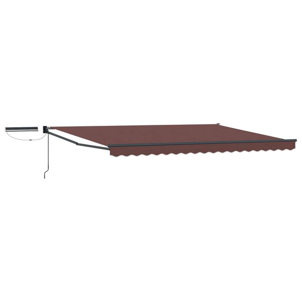 vidaXL Auvent rétractable électrique Marron et anthracite 4 5 × 3 m