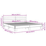 vidaXL Cadre de lit sans matelas chêne sonoma 200x200 cm