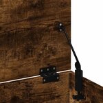 vidaXL Boîte de rangement chêne fumé 102x35x35 cm bois d'ingénierie