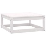 vidaXL Salon de jardin 9 Pièces avec coussins Blanc Bois de pin massif