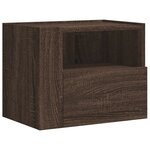 vidaXL Tables de chevet murales 2 Pièces chêne marron 45x30x35 cm