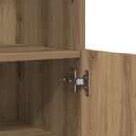 Buffet vidaXL avec lumières LED Chêne Artisan 60x37x100 cm