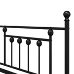 vidaXL Cadre de lit de jour Noir 107 x 203 cm Acier