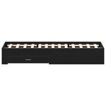 vidaXL Cadre de lit Chêne noir 140 x 200 cm Bois d'ingénierie