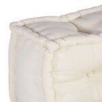 vidaXL Unité de canapé modulaire 3 Pièces Crème Tissu