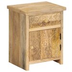 vidaXL Table de chevet Bois de manguier massif 40x30x50 cm