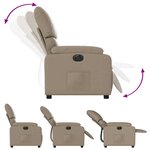 vidaXL Fauteuil inclinable électrique Cappuccino Similicuir