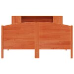 vidaXL Lit bibliothèque sans matelas cire marron 120x190cm pin massif
