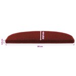 vidaXL Tapis d'escalier auto-adhésifs 15 pièces 80 x 24 5 x 3 5 cm