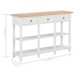 vidaXL Table console Blanc 120x30x76 cm MDF