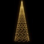 vidaXL Sapin de Noël avec piquet Blanc chaud 3000 LED 800 cm