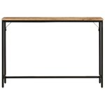 vidaXL Table console 110x30x75 cm bois de manguier massif brut et fer