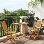 vidaXL Ensemble à manger de jardin pliable 3 Pièces bois d'acacia massif