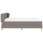 vidaXL Lit à ressorts avec matelas Taupe 180 x 200 cm tissu