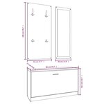 vidaXL Ensemble de meubles à chaussures 3 en 1 en bois d'ingénierie chêne Sonoma