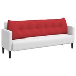 vidaXL Coussin de Dos Rouge 180 x 24 x 50 cm tissu