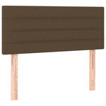 vidaXL Tête de lit à LED Marron Foncé 100x5x78/88 cm Tissu