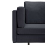 vidaXL Canapé d'angle Gris foncé Tissu