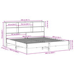 vidaXL Lit bibliothèque sans matelas cire marron 200x200 cm pin massif