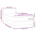 vidaXL Sommier à lattes de lit avec matelas rose 80x220 cm velours