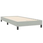 vidaXL Sommier à lattes de lit et matelas gris clair 80x220 cm velours