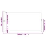 vidaXL Auvent latéral de patio 160x300 cm Rouge