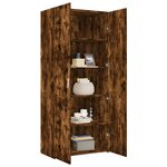 vidaXL Buffet haut chêne fumé 80x42 5x185 cm bois d'ingénierie